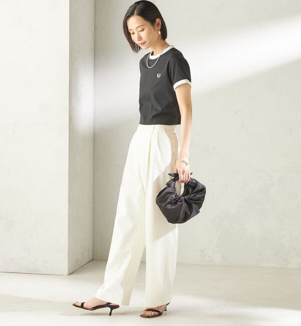 SHIPS for women「FRED PERRY:G9163 CROPPED RINGER TEE」|Tシャツ・カットソー|