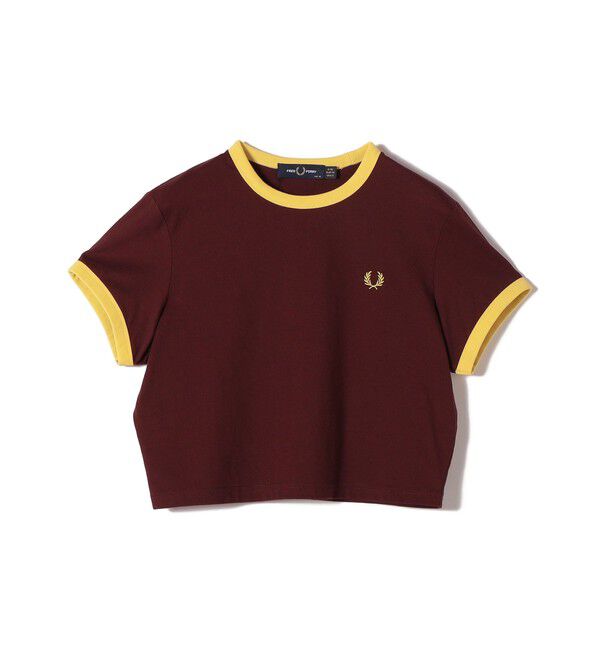SHIPS for women「FRED PERRY:G9163 CROPPED RINGER TEE」|Tシャツ・カットソー|