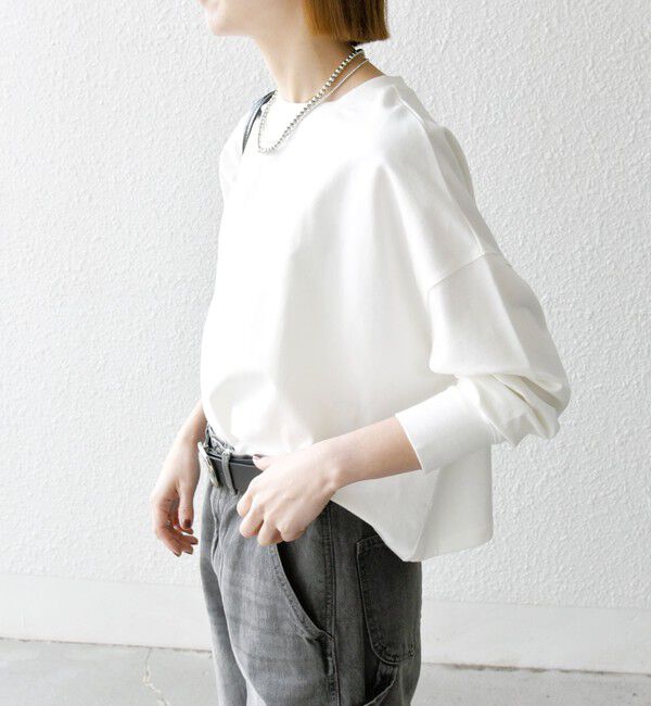 SHIPS any「SHIPS any:〈洗濯機可能〉インレイ ロングスリーブ コンパクト プルオーバー」|Tシャツ・カットソー|