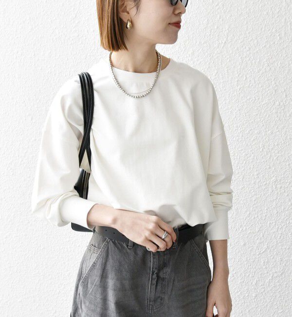 SHIPS any「SHIPS any:〈洗濯機可能〉インレイ ロングスリーブ コンパクト プルオーバー」|Tシャツ・カットソー|