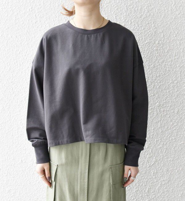 SHIPS any「SHIPS any:〈洗濯機可能〉インレイ ロングスリーブ コンパクト プルオーバー」|Tシャツ・カットソー|