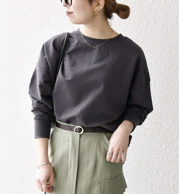 SHIPS any「SHIPS any:〈洗濯機可能〉インレイ ロングスリーブ コンパクト プルオーバー」|Tシャツ・カットソー|