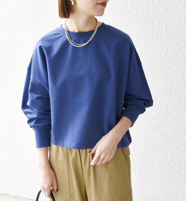 SHIPS any「SHIPS any:〈洗濯機可能〉インレイ ロングスリーブ コンパクト プルオーバー」|Tシャツ・カットソー|