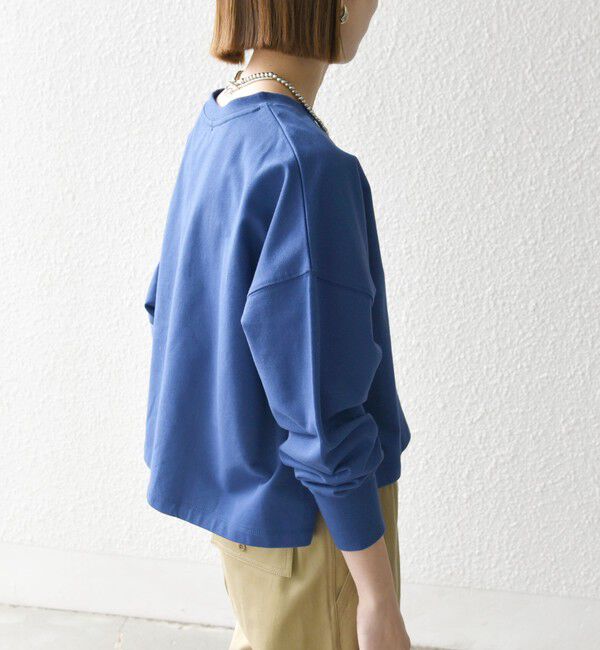 SHIPS any「SHIPS any:〈洗濯機可能〉インレイ ロングスリーブ コンパクト プルオーバー」|Tシャツ・カットソー|