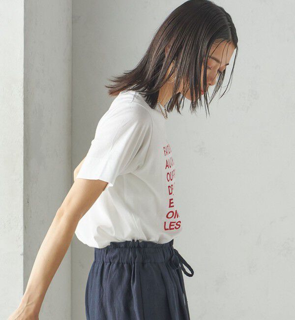 SHIPS for women「SHIPS Primary Navy Label:ロゴ TEE」|Tシャツ・カットソー|