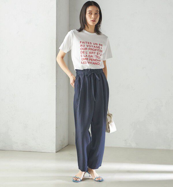 SHIPS for women「SHIPS Primary Navy Label:ロゴ TEE」|Tシャツ・カットソー|