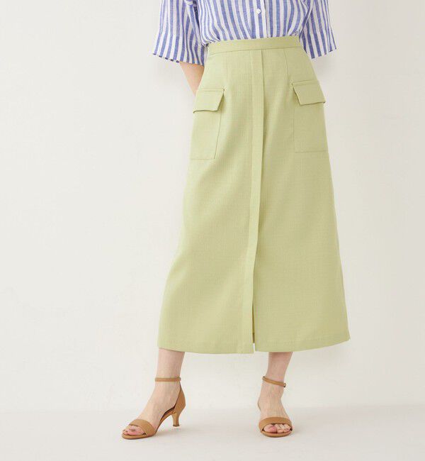 SHIPS Colors 「SHIPS Colors:〈手洗い可能〉ブッチャー ポケット スカート」|タイト|