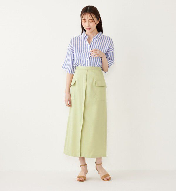 SHIPS Colors 「SHIPS Colors:〈手洗い可能〉ブッチャー ポケット スカート」|タイト|