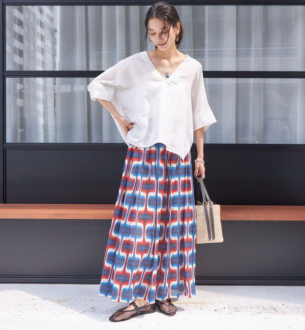 SHIPS for women「【一部WEB限定】〈手洗い可能〉IMPERIAL LINEN スキッパー ブラウス」|シャツ・ブラウス|