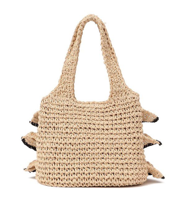 SHIPS any「《一部追加予約》【WEB限定】SHIPS any: バイカラー フリル ペーパー トート バッグ」|トートバッグ|