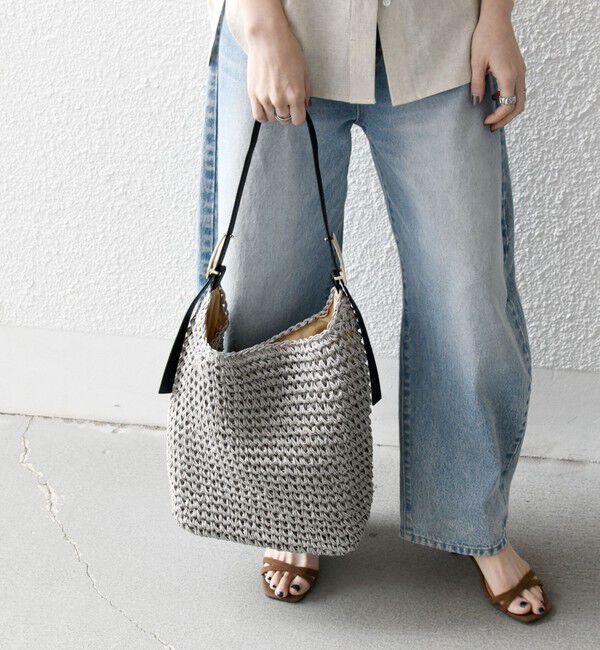 SHIPS any「《追加予約》SHIPS any: ショルダー ベルト ペーパー トート バッグ」|トートバッグ|