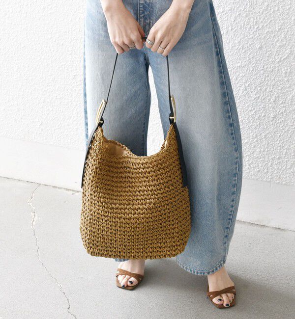 SHIPS any「《追加予約》SHIPS any: ショルダー ベルト ペーパー トート バッグ」|トートバッグ|