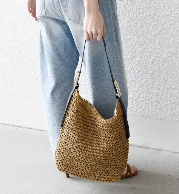 SHIPS any「《追加予約》SHIPS any: ショルダー ベルト ペーパー トート バッグ」|トートバッグ|