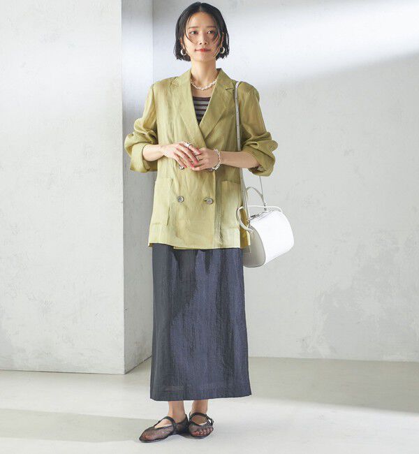 SHIPS for women「〈手洗い可能〉ラミー 4 シアー ジャケット」|テーラードジャケット|