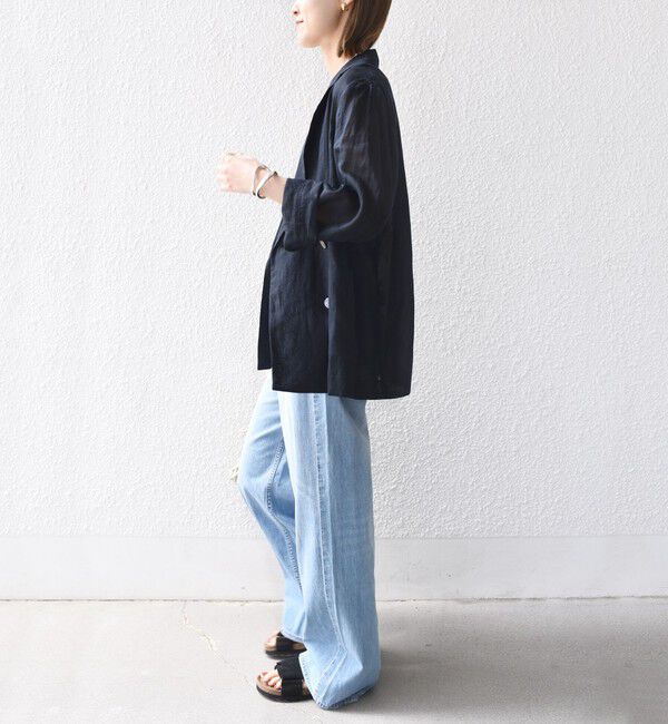 SHIPS for women「〈手洗い可能〉ラミー 4 シアー ジャケット」|テーラードジャケット|