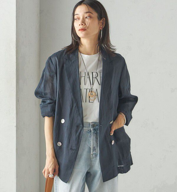 SHIPS for women「〈手洗い可能〉ラミー 4 シアー ジャケット」|テーラードジャケット|