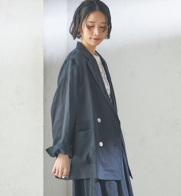 SHIPS for women「〈手洗い可能〉ラミー 4 シアー ジャケット」|テーラードジャケット|