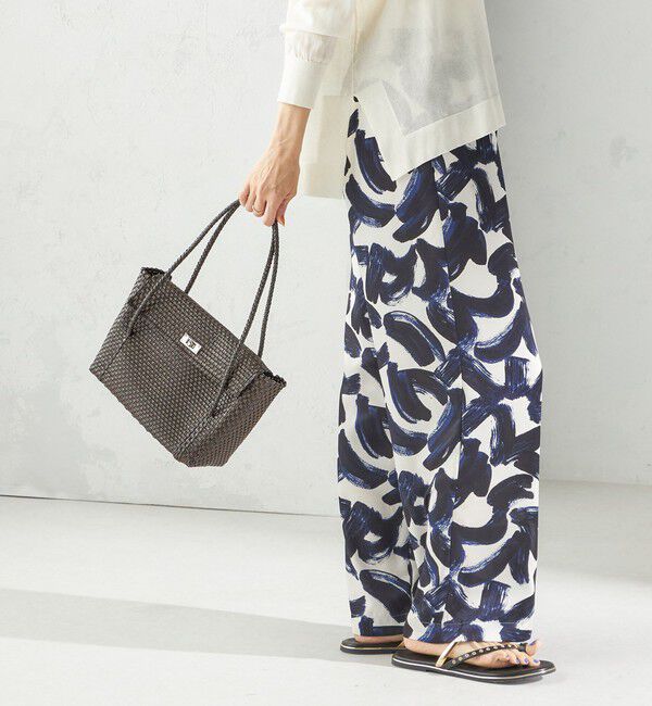 SHIPS for women「〈手洗い可能〉サテン プリント ドロスト パンツ」|その他|