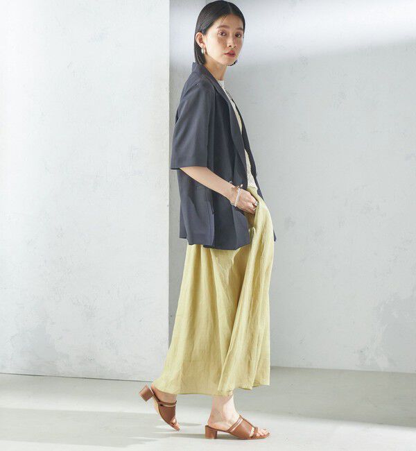 SHIPS for women「〈手洗い可能〉ダブル 半袖 ジャケット」|テーラードジャケット|