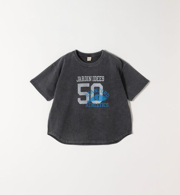 SHIPS any「【WEB限定/SHIPS any別注】THE KNiTS:〈洗濯機可能〉ラウンドヘム プリント ショート TEE」|Tシャツ・カットソー|