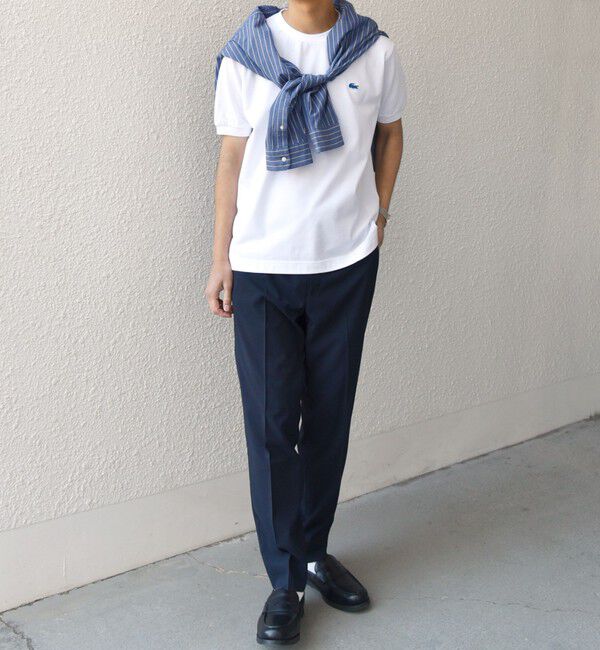 SHIPS any「【SHIPS any別注】LACOSTE: ワンポイント ロゴ ピケ クルーネック Tシャツ 25SS◇」|Tシャツ・カットソー|