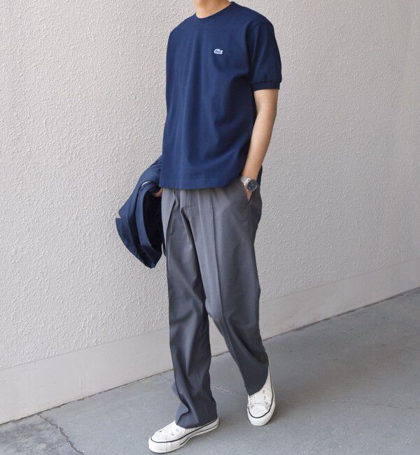 SHIPS any「【SHIPS any別注】LACOSTE: ワンポイント ロゴ ピケ クルーネック Tシャツ 25SS◇」|Tシャツ・カットソー|