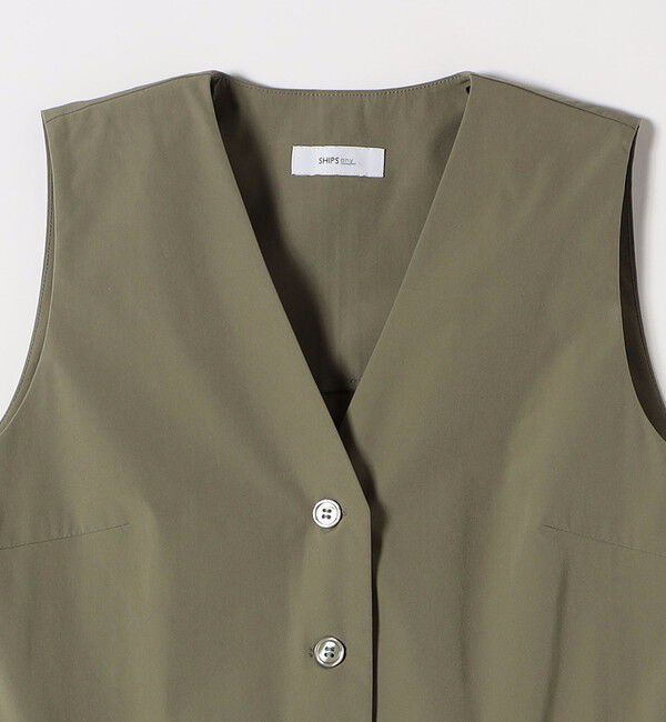 SHIPS any「SHIPS any:〈洗濯機可能〉タイプライター ジレ レイヤードデザイン ワンピース」|ワンピース|