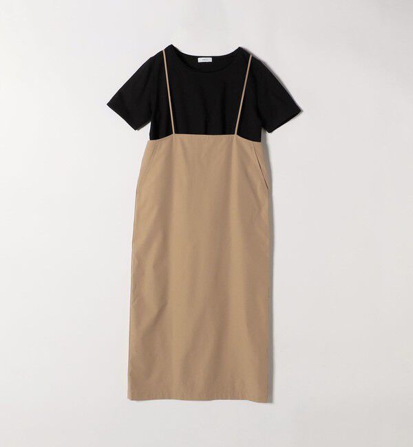 SHIPS any「SHIPS any:〈洗濯機可能〉Iライン キャミ ワンピース &times; ベーシック TEE セット」|ジャンパースカート|