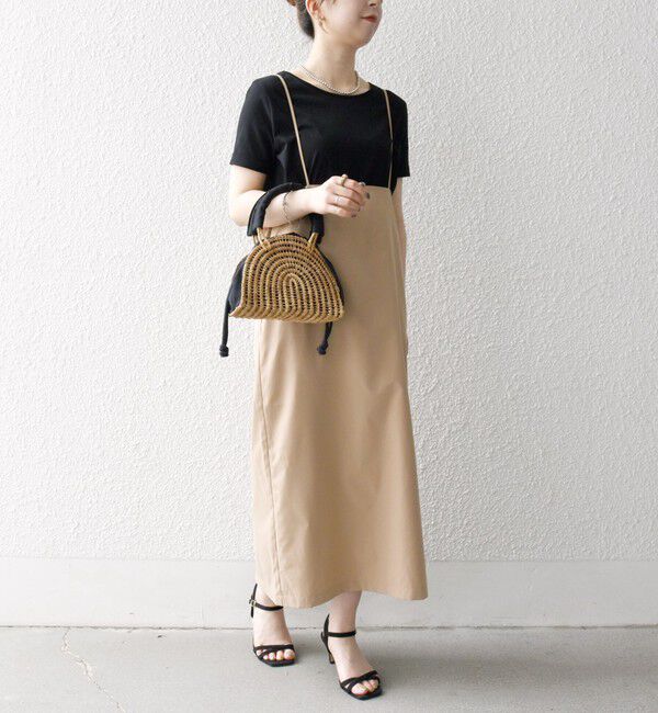 SHIPS any「SHIPS any:〈洗濯機可能〉Iライン キャミ ワンピース &times; ベーシック TEE セット」|ジャンパースカート|