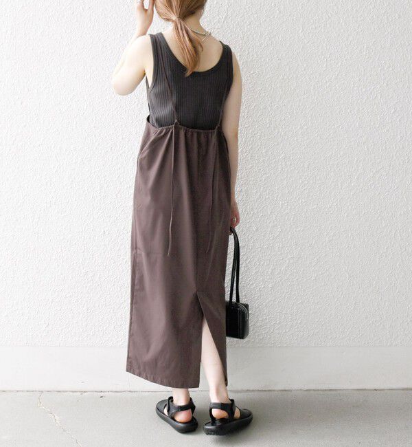 SHIPS any「SHIPS any:〈洗濯機可能〉Iライン キャミ ワンピース &times; ベーシック TEE セット」|ジャンパースカート|