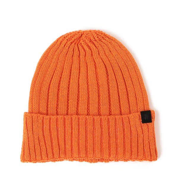 SHIPS any「SHIPS any:〈手洗い可能〉リネン/コットン ワンポイント ピスネーム ワッチキャップ◇」|ニット帽|オレンジ