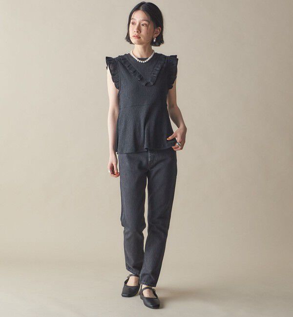 SHIPS for women「NINE CASE:〈手洗い可能〉フリル ノースリーブ トップス」|その他|