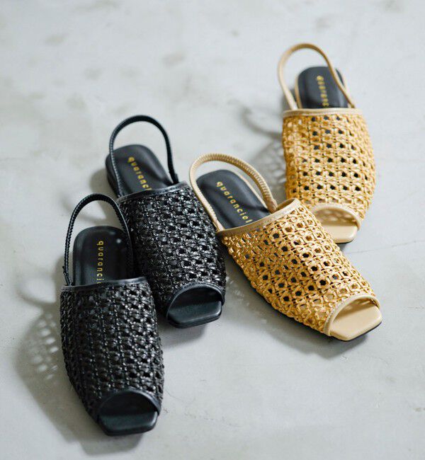 quaranciel「《一部追加予約》quaranciel: メッシュ フラット サンダル」|サンダル|