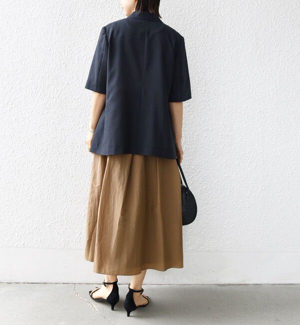 SHIPS for women「〈手洗い可能〉ライト タフタ タック フレア スカート」|スカート|