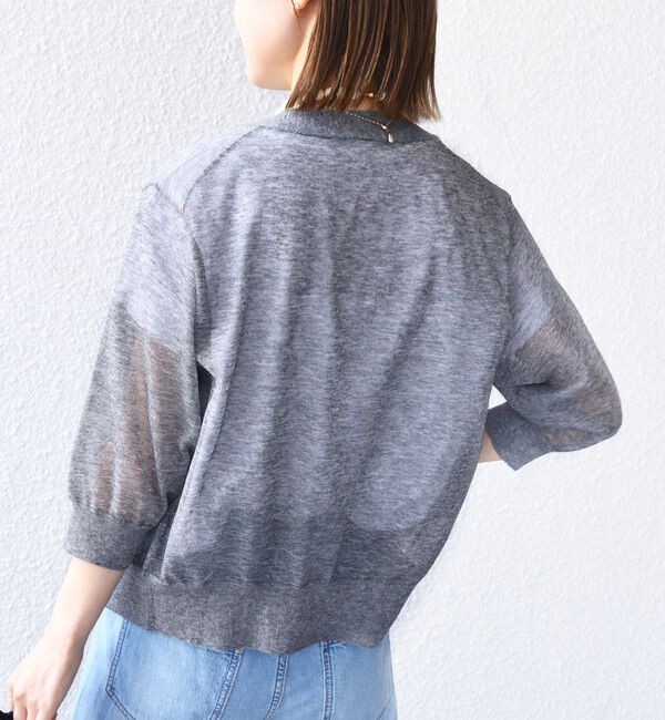 SHIPS for women「〈手洗い可能〉ラミー混 シアー カーディガン」|カーディガン|