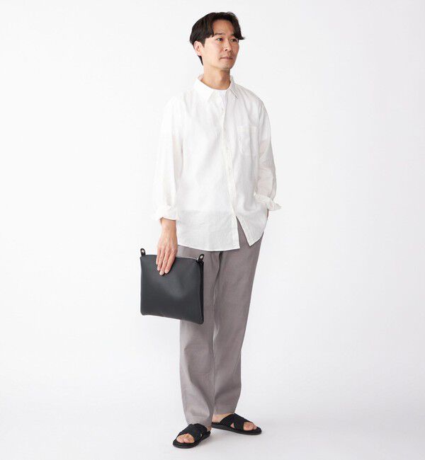 SHIPS「【WEB限定】SHIPS: 合成皮革 ヴァーティカル ビズ トート バッグ (クラッチバッグ付き)」|トートバッグ|