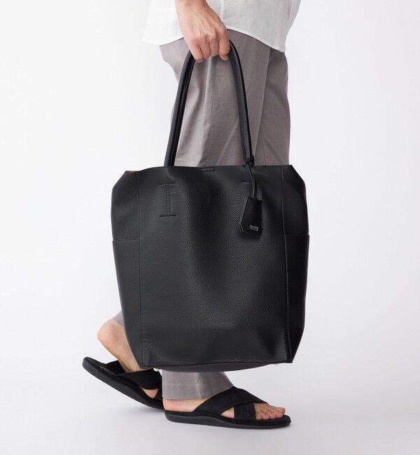 SHIPS「【WEB限定】SHIPS: 合成皮革 ヴァーティカル ビズ トート バッグ (クラッチバッグ付き)」|トートバッグ|