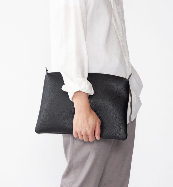 SHIPS「【WEB限定】SHIPS: 合成皮革 ヴァーティカル ビズ トート バッグ (クラッチバッグ付き)」|トートバッグ|