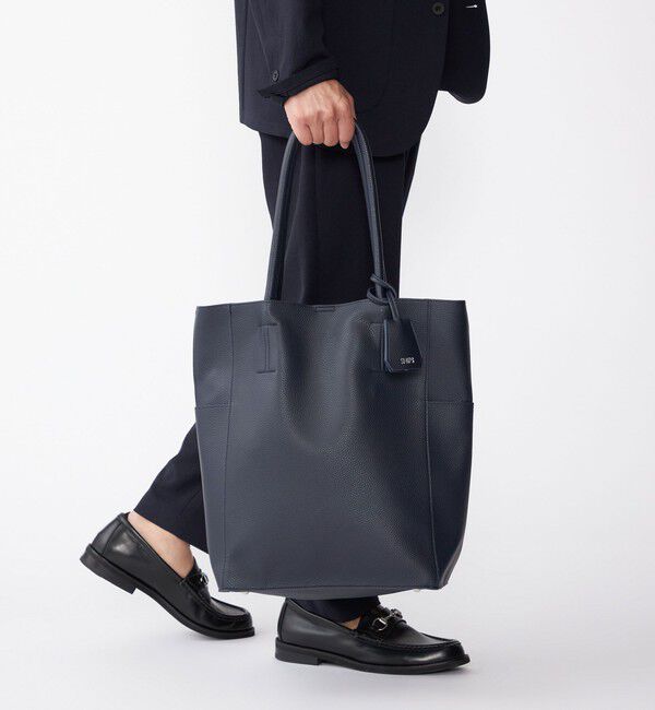 SHIPS「【WEB限定】SHIPS: 合成皮革 ヴァーティカル ビズ トート バッグ (クラッチバッグ付き)」|トートバッグ|