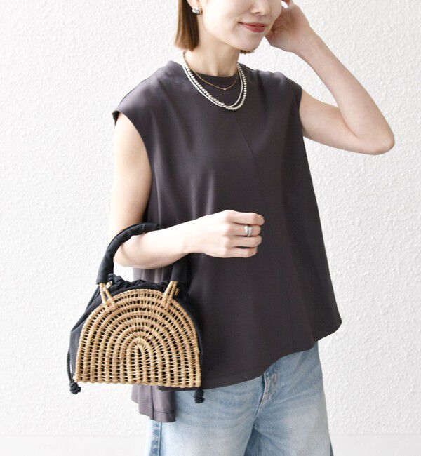 SHIPS any「《一部追加予約》SHIPS any:〈接触冷感/汗染み防止加工/洗濯機可能〉Aライン フレンチスリーブ TEE」|Tシャツ・カットソー|