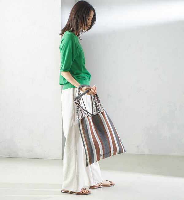 SHIPS for women「〈接触冷感 / 手洗い可能〉アイスコットン ショート スリーブ プルオーバー」|ニット・セーター|