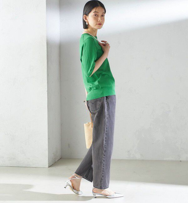 SHIPS for women「〈接触冷感 / 手洗い可能〉アイスコットン ショート スリーブ プルオーバー」|ニット・セーター|