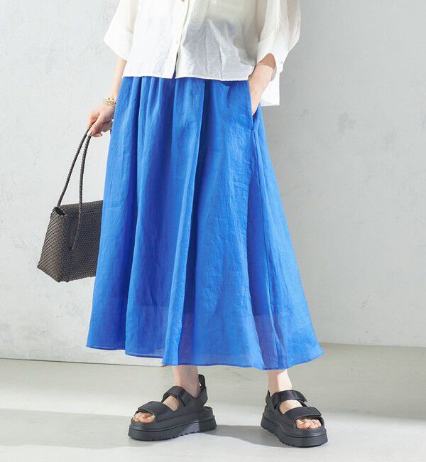 SHIPS for women「〈手洗い可能〉ラミー 4 ウエスト シャーリング スカート」|スカート|