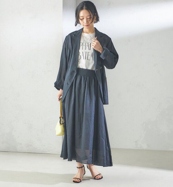 SHIPS for women「〈手洗い可能〉ラミー 4 ウエスト シャーリング スカート」|スカート|