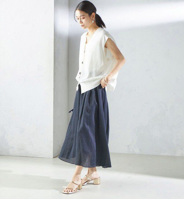 SHIPS for women「〈手洗い可能〉ラミー 4 ウエスト シャーリング スカート」|スカート|