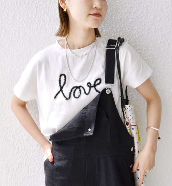 SHIPS for women「【WEB限定】ファンシー コード 刺繍 ロゴ TEE」|Tシャツ・カットソー|