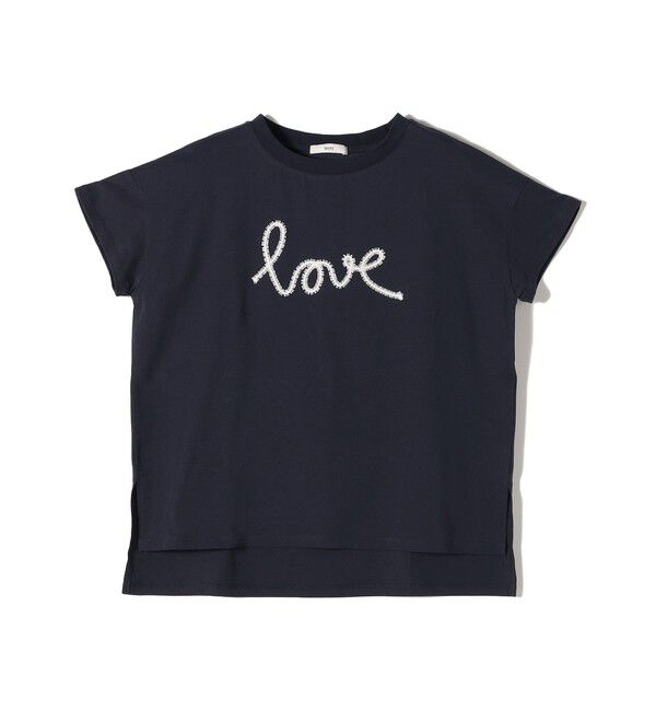 SHIPS for women「【WEB限定】ファンシー コード 刺繍 ロゴ TEE」|Tシャツ・カットソー|