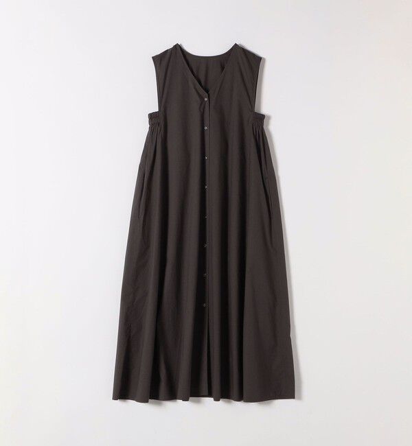 SHIPS any「SHIPS any:〈洗濯機可能〉ポプリン Vネック Aライン ノースリーブ ワンピース」|ワンピース|