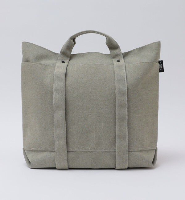 SHIPS「KARRI: POLY CANVAS 2WAY TOTE L」|トートバッグ|ライトグレー