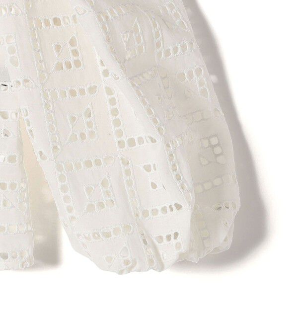 SHIPS for women「〈手洗い可能〉Broche スクエア レース 2WAY ブラウス」|シャツ・ブラウス|